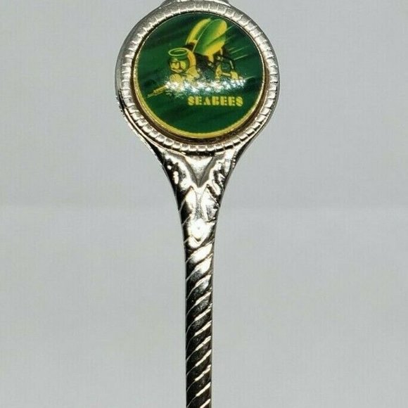 Seabees Fighting Bee Graphic California Engraved Mini Spoon Home Décor - Picture 4 of 12